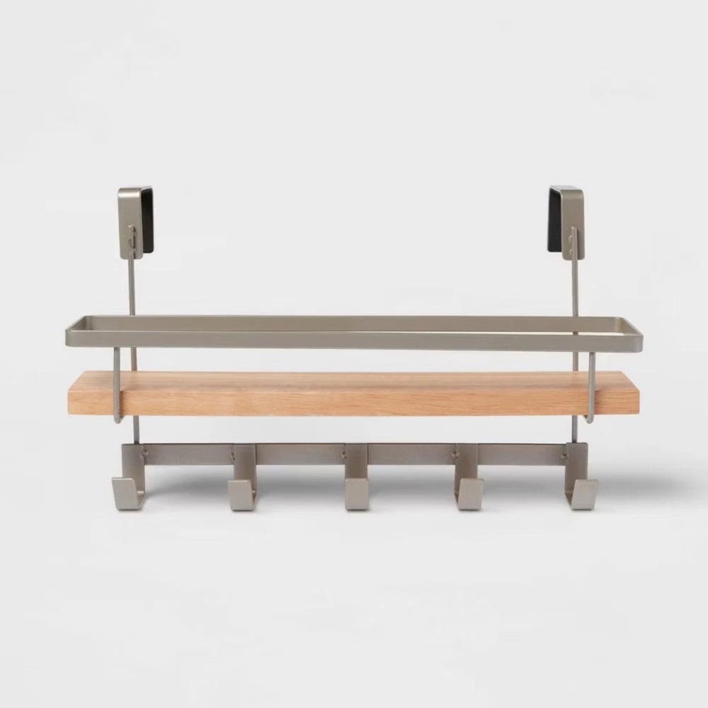 Shelf Rack with 5 Hooks - Brightroom